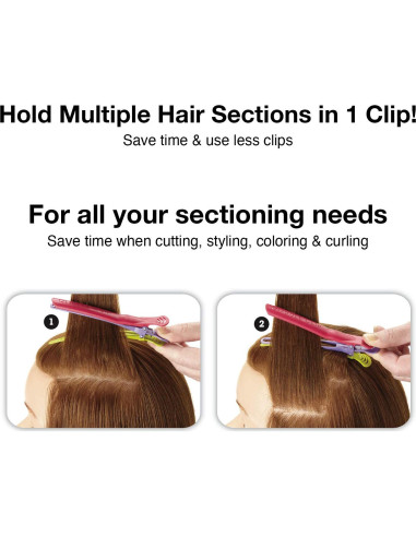 Clip Doble de Sección 2-en-1 Olivia Garden - Multicolor