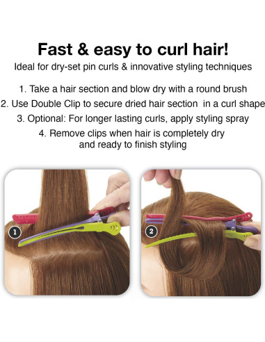 Clip Doble de Sección 2-en-1 Olivia Garden - Multicolor