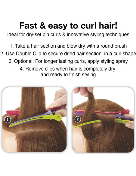 Clip Doble de Sección 2-en-1 Olivia Garden - Multicolor