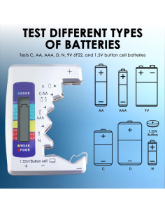 Probador de Baterías Tekcoplus BCTK-64 LCD Universal 2