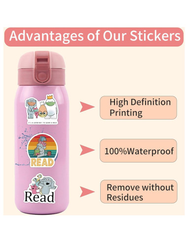 120 Calcomanías Impermeables YUYIYULE Elefante Caricatura