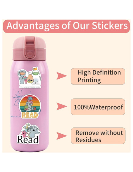 120 Calcomanías Impermeables YUYIYULE Elefante Caricatura