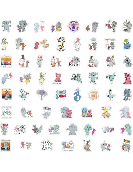 120 Calcomanías Impermeables YUYIYULE Elefante Caricatura