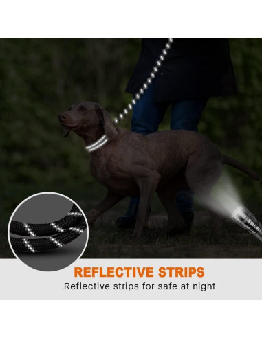Correa para Perros Taglory 1.2m Reflectante con Mango Acolchado