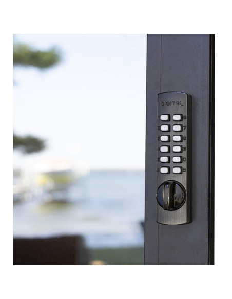 Cerradura Digital LockeyUSA C-150AB Perno Gancho Bronce Antiguo