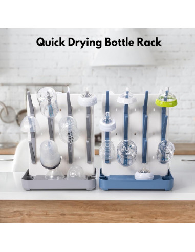 Soporte de Secado Vertical de Botellas Dersyer Azul