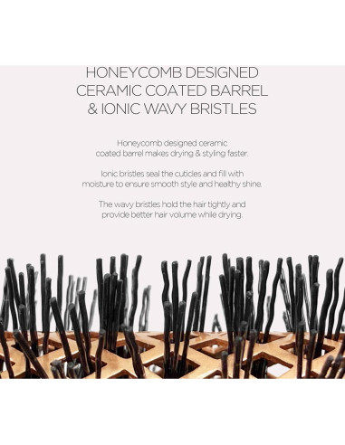 Cepillo Redondo Ondulado F3 Systems 2.54 cm Cerámica