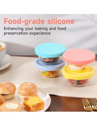 4 Tapas de Silicona Viotiin para Tazas de Cristal 6oz