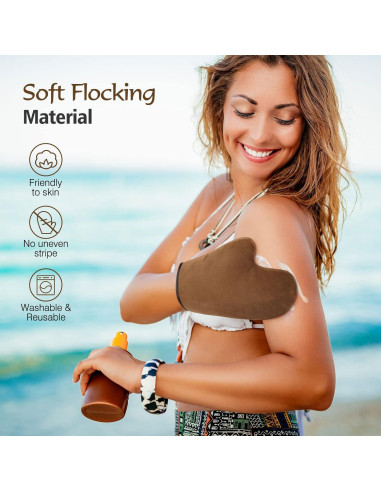 Kit de Mitones de Autotanning Luxspire 5 Piezas Exfoliante