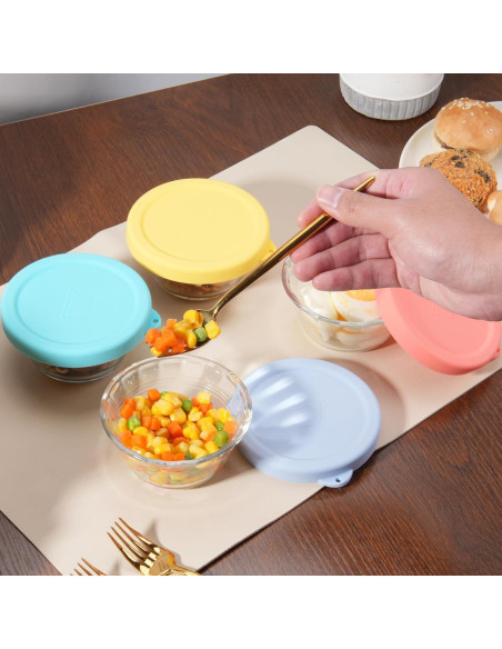 4 Tapas de Silicona Viotiin para Tazas de Cristal 6oz 4 Tapas de Silicona Viotiin para Tazas de Cristal 6oz