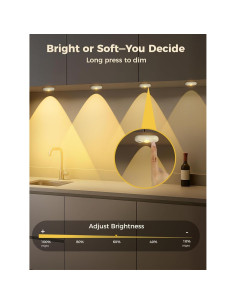 Luces LED con Sensor de Movimiento Recargables 3000K 6-Pack 2