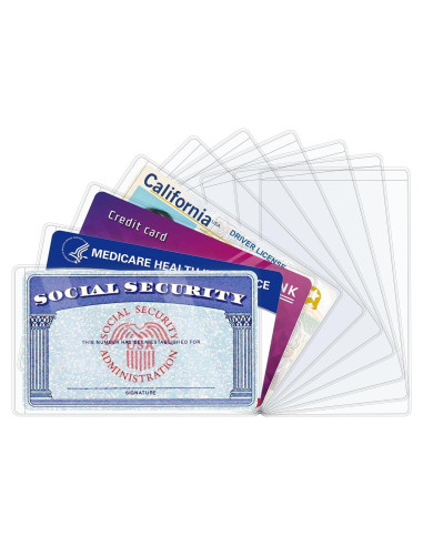 10 Fundas Protectores de Tarjeta Ramota 9.5x6.1 cm Transparente