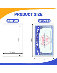 10 Fundas Protectores de Tarjeta Ramota 9.5x6.1 cm Transparente 2