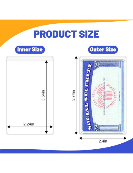 10 Fundas Protectores de Tarjeta Ramota 9.5x6.1 cm Transparente