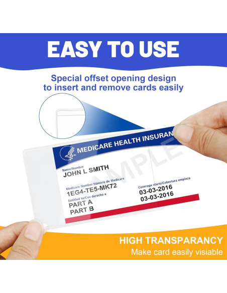 10 Fundas Protectores de Tarjeta Ramota 9.5x6.1 cm Transparente