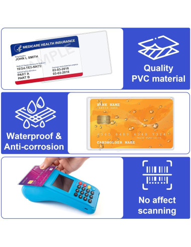 10 Fundas Protectores de Tarjeta Ramota 9.5x6.1 cm Transparente