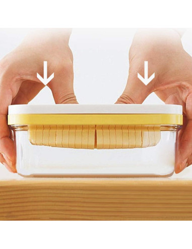 Contenedor de Mantequilla Faddare Rectangular Hermético 10x17 cm