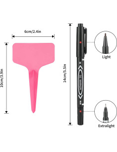 Etiquetas de Jardín KINGLAKE 200 Pcs, Marcadores de Plástico 6x10cm 2