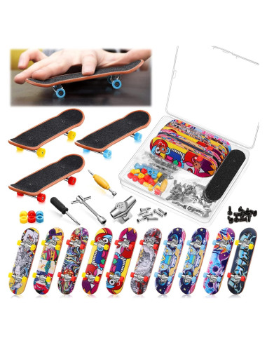 Civaner Set de 10 Patinetas de Dedo DIY con Accesorios