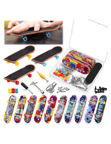 Civaner Set de 10 Patinetas de Dedo DIY con Accesorios
