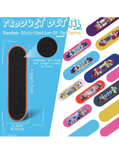 Civaner Set de 10 Patinetas de Dedo DIY con Accesorios