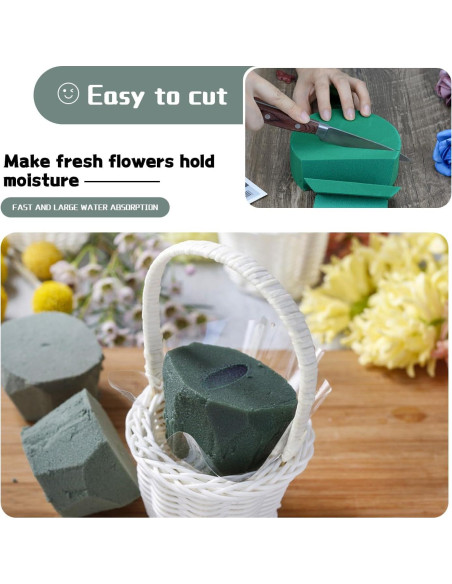 4 Bloques de Espuma Floral Redonda SUPKING 8 cm para Arreglos