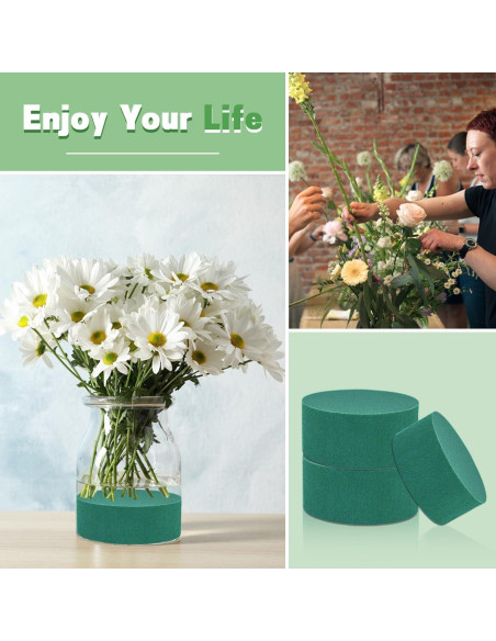 4 Bloques de Espuma Floral Redonda SUPKING 8 cm para Arreglos