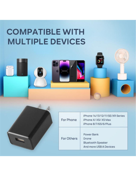 Cargador de Pared USB 5V 2A Huizhou 2PCS Negro