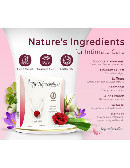 Gel Vaginal Hidratante Natural Vagy Rejuvenation - 5 Aplicaciones