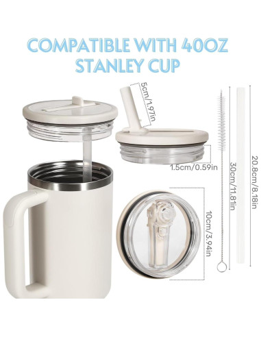 Tapa a prueba de fugas para Stanley H2.0 Quencher 40 oz - 4 Piezas