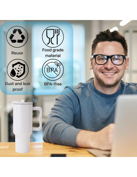 Tapa a prueba de fugas para Stanley H2.0 Quencher 40 oz - 4 Piezas Tapa a prueba de fugas para Stanley H2.0 Quencher 40 oz - 4 Piezas