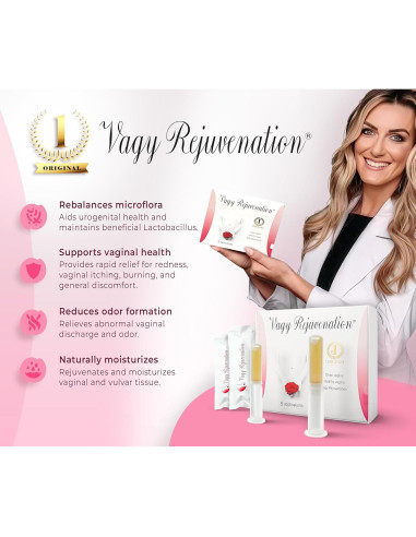Gel Vaginal Hidratante Natural Vagy Rejuvenation - 5 Aplicaciones