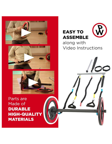 Rueda de Pilates Digital Trend Makers con Bandas de Resistencia