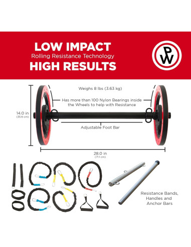 Rueda de Pilates Digital Trend Makers con Bandas de Resistencia