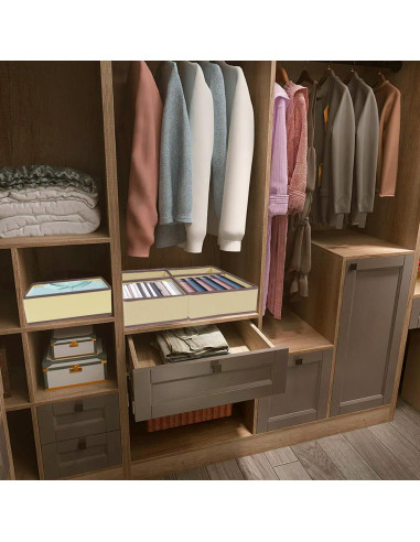 Organizadores de Cajones ManGotree 6 Pack Beige Plegables