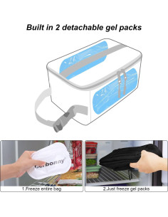 Bolsa de Almuerzo Térmica Cerbonny Negra 3.5L Congelable 2