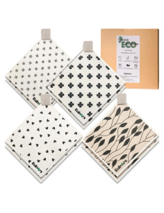 Toallas de Papel Reutilizables Eulnars, 8 Paños de Cocina 70% Celulosa