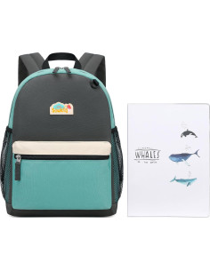 Mochila Escolar Infantil 15" Negro y Verde - 12 Litros 2