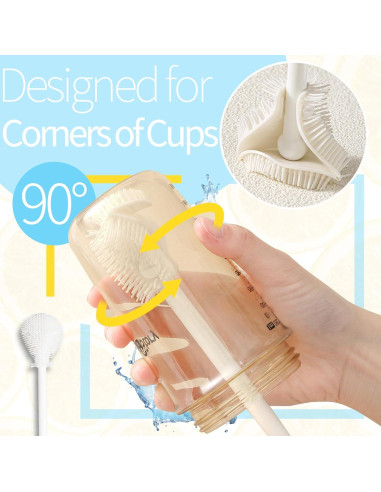 Soporte para Secado de Botellas Dosanlues Silicona Plegable Rosa Azul