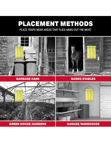 Trampa de Pegamento Gigante Catchmaster 30 Pies para Moscas
