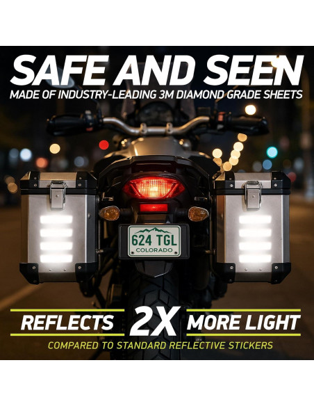 Calcomanías Reflectantes 3M Grado Diamante Naranja 5 Pzas