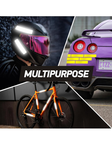 Calcomanías Reflectantes 3M Grado Diamante Naranja 5 Pzas