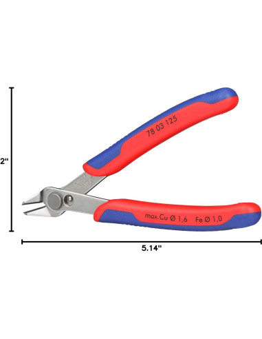 Cortador KNIPEX Super Knips 12.7 cm Acero INOX Multi-Componente