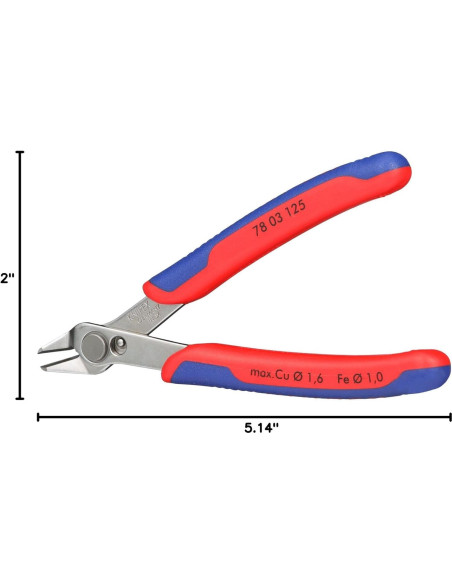 Cortador KNIPEX Super Knips 12.7 cm Acero INOX Multi-Componente