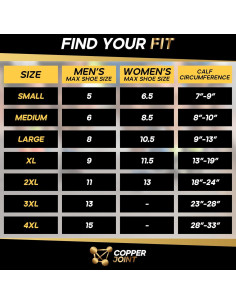 Calcetines de Compresión CopperJoint para Hombre y Mujer - Negro 2