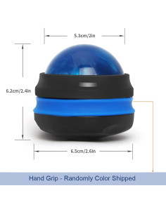 Bola de Masaje Coolrunner Azul 7.1cm, Rodillo Relajante Manual 2