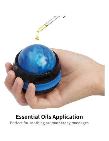 Bola de Masaje Coolrunner Azul 7.1cm, Rodillo Relajante Manual