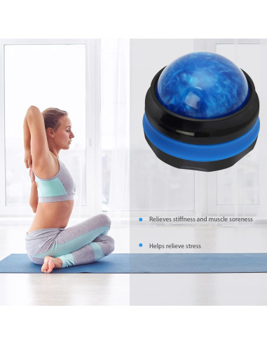 Bola de Masaje Coolrunner Azul 7.1cm, Rodillo Relajante Manual