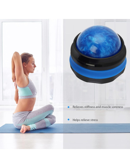 Bola de Masaje Coolrunner Azul 7.1cm, Rodillo Relajante Manual