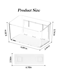 Estantes de Ducha Adhesivos PAVSTINE - 2 Paquete, 17.5x10x9.5cm 2